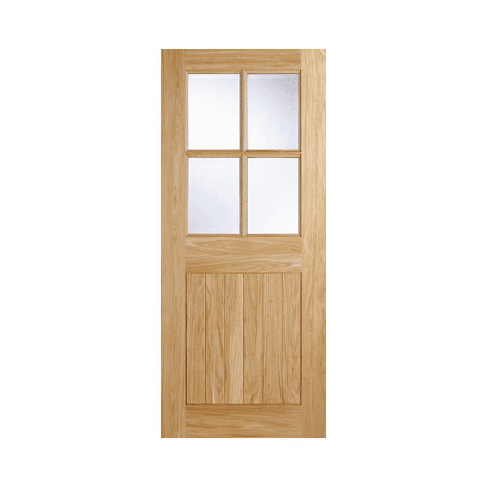 LPD Cottage 4 Light Glazed External Oak Door O4LITE