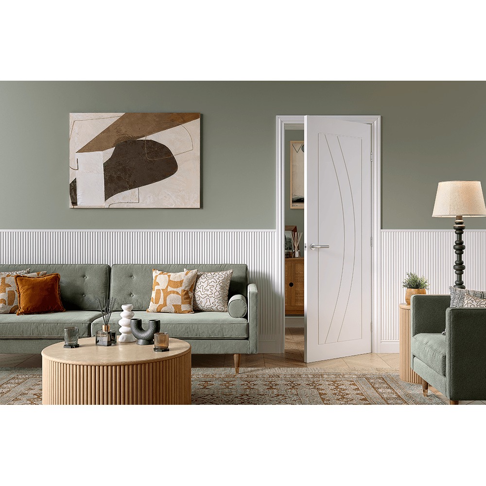 LPD Girona White Primed Internal FD30 Fire Door GIRWPFC, view 2