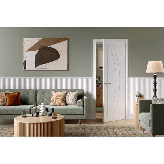 LPD Girona White Primed Internal FD30 Fire Door GIRWPFC