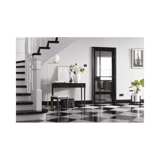 LPD Greenwich Black Internal Clear Glazed Door GREBLA