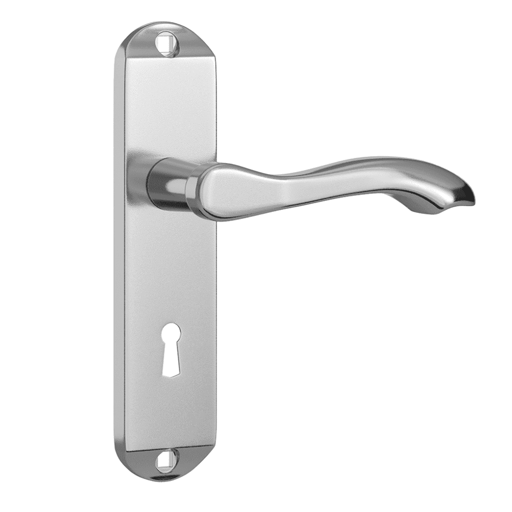 LPD Ironmongery External Polished Chrome Tone Handle Set HARDEXTFRONTPC