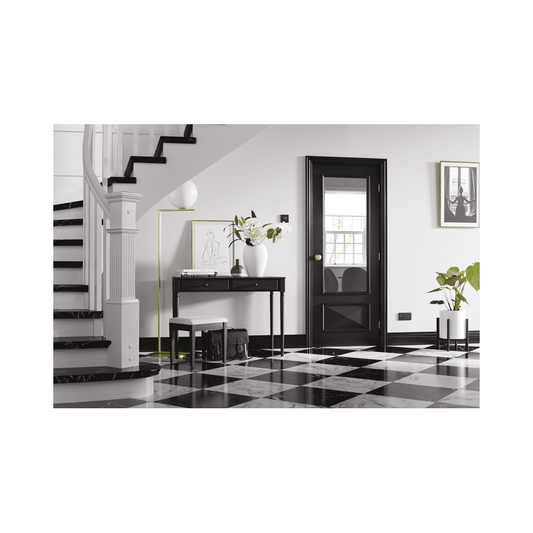 LPD Knightsbridge Black Glazed Primed Plus Black Internal Door KNIBLACG