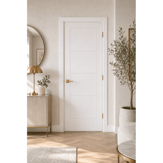 LPD Ladder Smooth Internal White Primed Fire Door FCSMOLAD, view 2