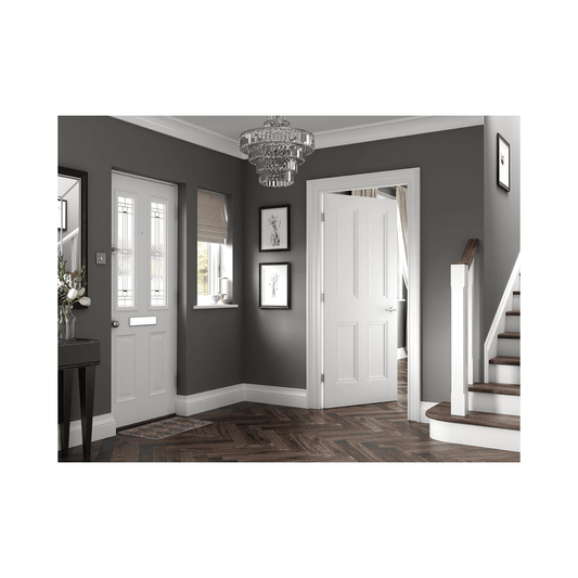 LPD Nostalgia 4 Panel Primed White Internal Door WFNOS4P
