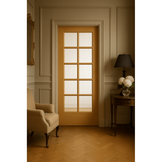 LPD SA Glazed Unfinished Oak Internal Door OSA10G