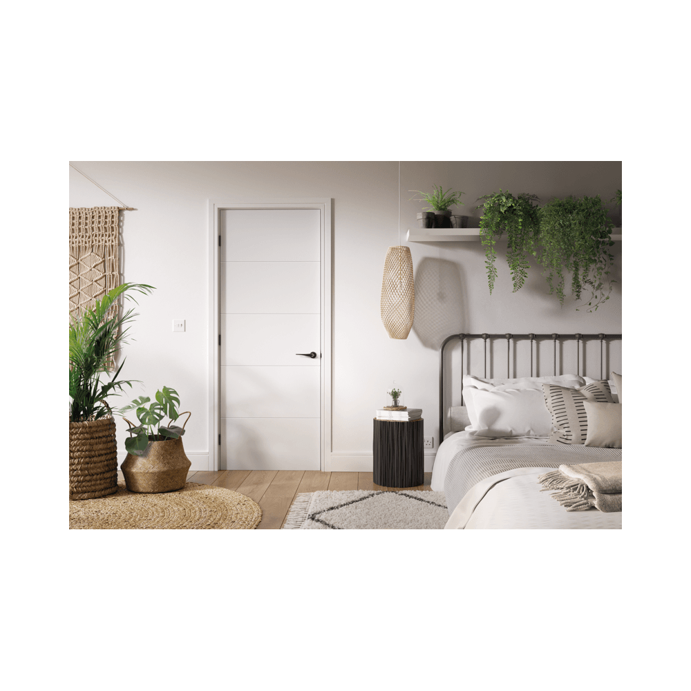 LPD Santandor Primed White Internal Fire Door WFSANFC, view 2