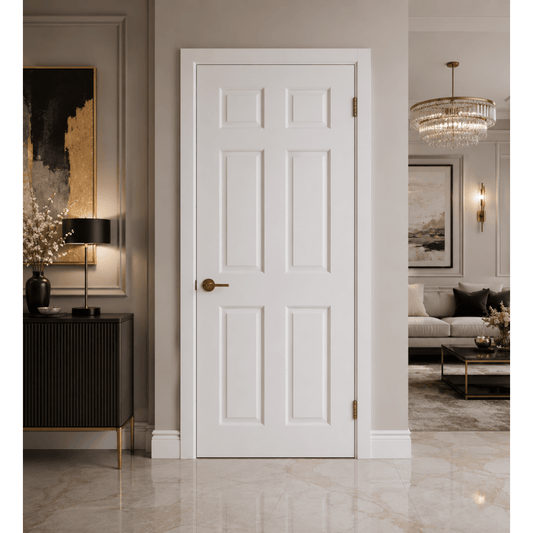 LPD Smooth 6 Panel White Internal Door SMO6P