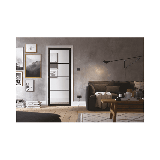 LPD Soho Black Internal Clear Glazed Door SOHBLA