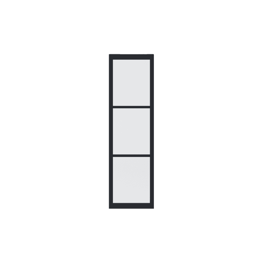 LPD Tribeca Fully Finished Black Glazed Door Without Lock Block WTRINLB2