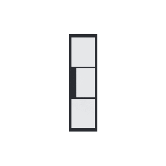 LPD Tribeca Fully Finished Black Internal Glazed Door With Lock Block WTRILB2