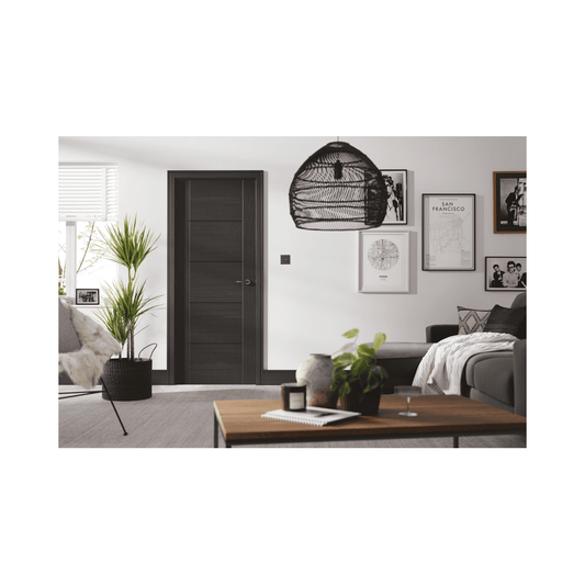 LPD Vancouver Charcoal Black Fully Finished Internal Fire Door VANBLAFC