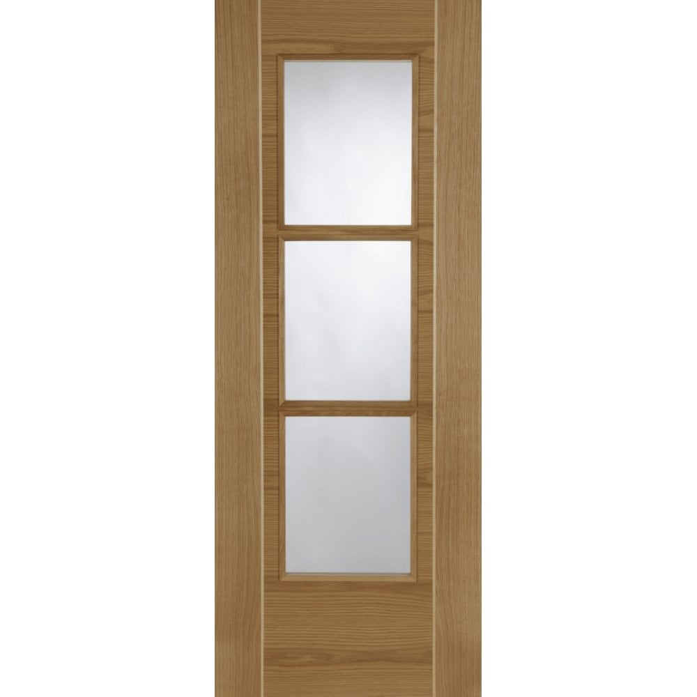 Mendes Mirage Internal Oak Fully Finished Grooved Glazed Fire Door DFOAUMIRF3LG