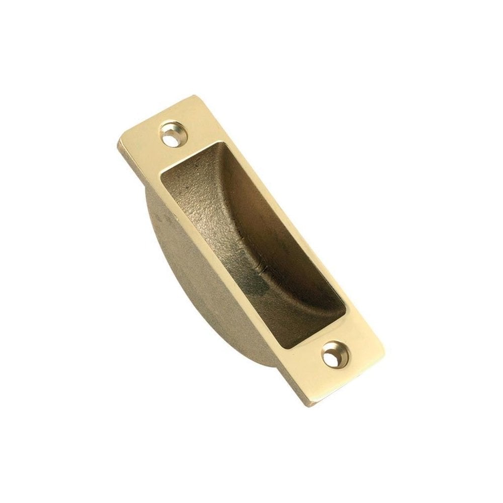 Zoo Hardware Polished Brass Easyclean Dust Socket for Flush Bolts Wood 62 x 19mm FB13