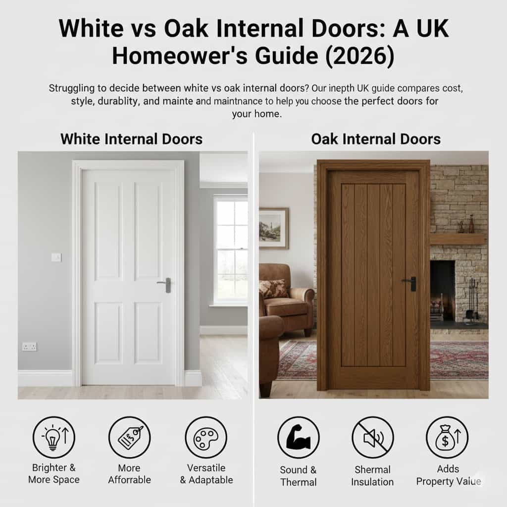 White vs Oak Internal Doors: The Definitive UK Guide to Choosing