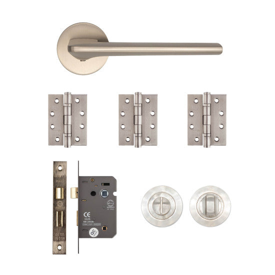 Deanta Ithaca Satin Nickel Handle Bathroom Pack ITHBAK