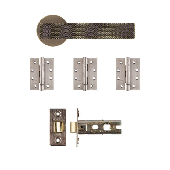 Deanta Olympia Latch Kit Matt Antique Brass Handle OLYLAKMAB