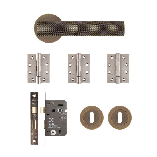 Deanta Olympia Mortice Kit Matt Antique Brass Handle OLYMOKMAB