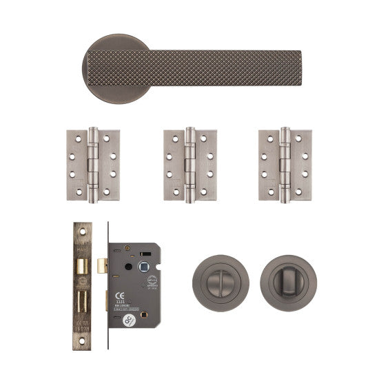 Deanta Olympia Bathroom Kit Matt Satin Black Nickel Handle OLYBAKMSB