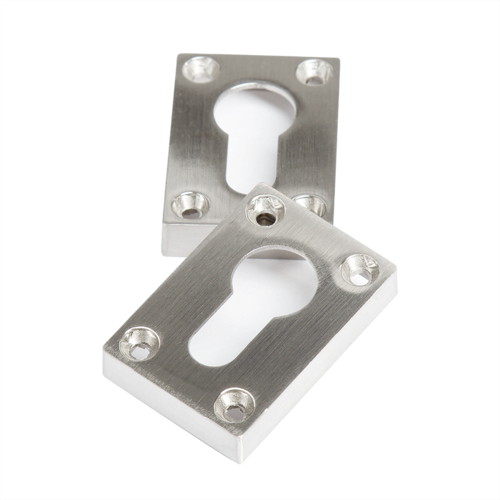 Deanta Slim Escutcheon (Pair) Satin Nickel Chrome - Rectangle Rose RECESCSNCP