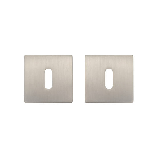Deanta Escutcheon (Pair) Satin Nickel Chrome - Square Rose SQESCSN