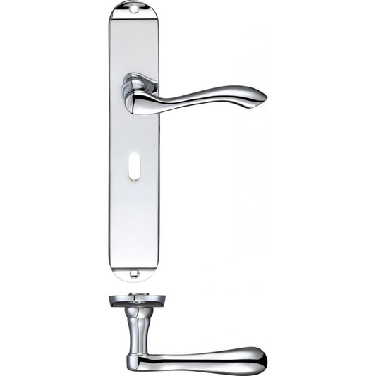 Arundel Lever Polished Chrome Lock Long Plate 245 x 42 x 57mm FB031CP
