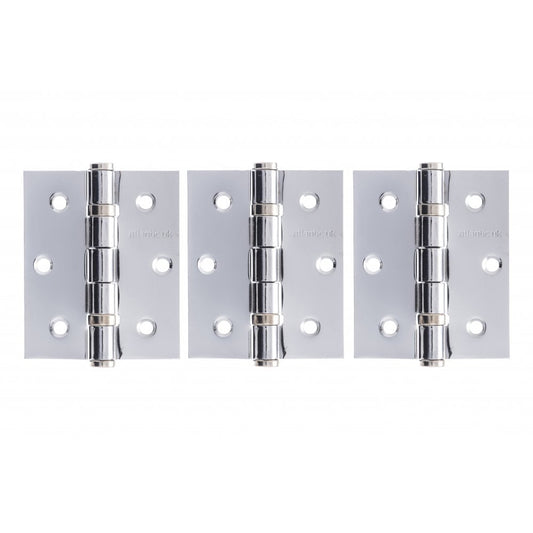 Atlantic UK Hardware Atlantic Ball Bearing Hinges 3″x2.5″x2.5mm Polished Chrome A2HB32525PC(3) (SET OF 3)