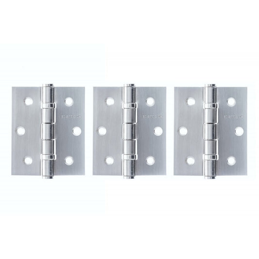 Atlantic UK Hardware Atlantic Ball Bearing Hinges 3″x2.5″x2.5mm Satin Chrome A2HB32525SC(3) (SET OF 3)