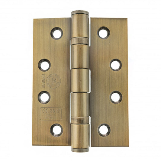 Atlantic UK Hardware Atlantic Ball Bearing Hinges Grade 13 Fire Rated 4"x3"x3mm Antique Brass AH1433AB Pair