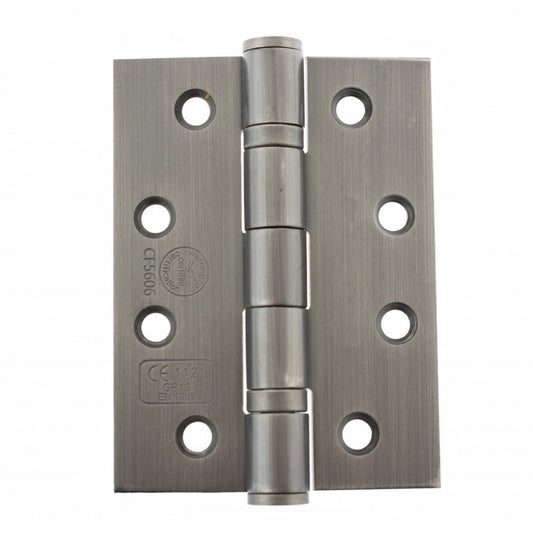 Atlantic UK Hardware Atlantic Ball Bearing Hinges Grade 13 Fire Rated 4"x3"x3mm Matt Gun Metal AH1433MBN Pair
