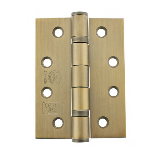 Atlantic UK Hardware Atlantic Ball Bearing Hinges Grade 13 Fire Rated 4"x3"x3mm Satin Brass AH1433SB Pair
