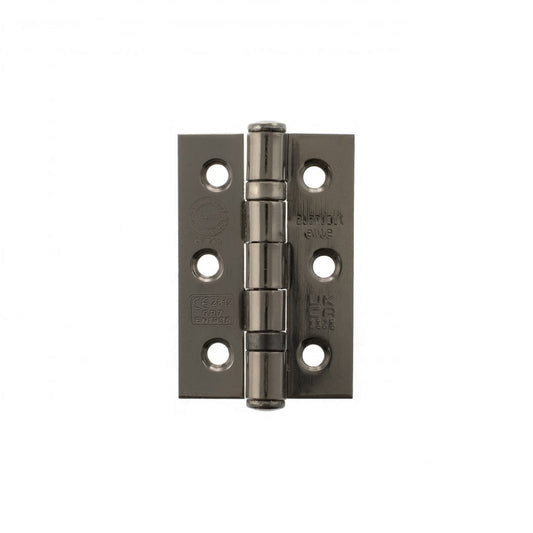 Atlantic UK Hardware Atlantic Ball Bearing Hinges Grade 7 Fire Rated 3"x2"x2mm Black Nickel A2H322BN Pair