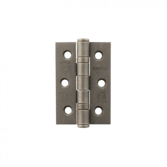 Atlantic UK Hardware Atlantic Ball Bearing Hinges Grade 7 Fire Rated 3"x2"x2mm Distressed Silver A2H322DS Pair