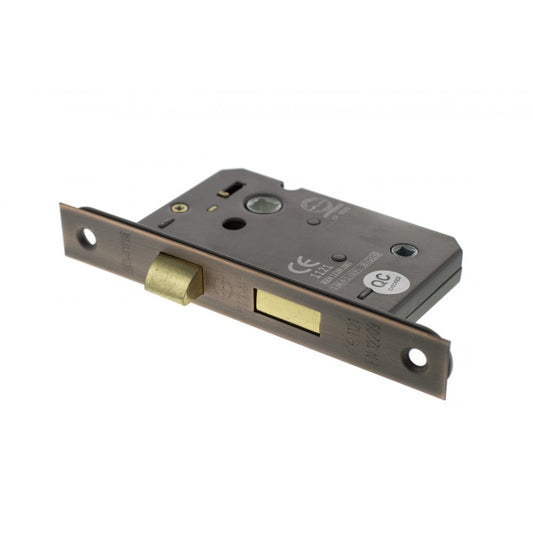 Atlantic UK Hardware Atlantic Bathroom Lock 2.5" (63MM) Antique Copper ALKBATH25AC