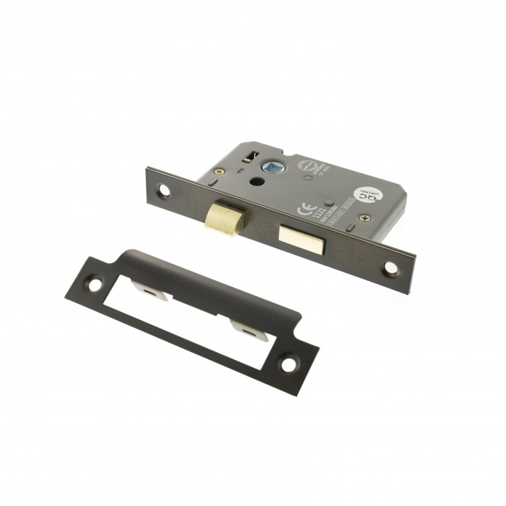 Atlantic UK Hardware Atlantic Bathroom Lock 2.5" (63MM) Urban Dark Bronze ALKBATH25UDB