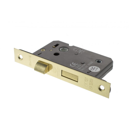 Atlantic UK Hardware Atlantic Bathroom Lock 3" (76MM) Polished Brass ALKBATH3PB