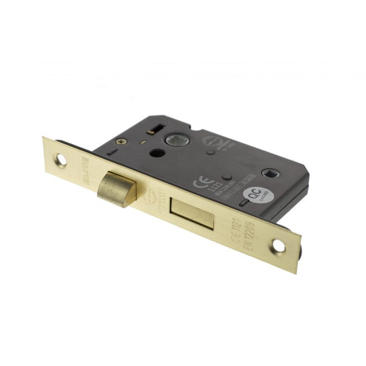 Atlantic UK Hardware Atlantic Bathroom Lock 3" (76MM) Satin Brass ALKBATH3SB