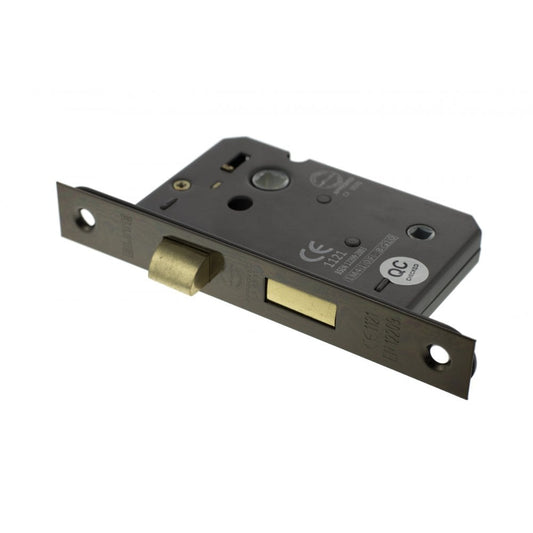 Atlantic UK Hardware Atlantic Bathroom Lock 3" (76MM) Urban Bronze ALKBATH3UB