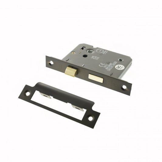Atlantic UK Hardware Atlantic Bathroom Lock 3" (76MM) Urban Dark Bronze ALKBATH3UDB