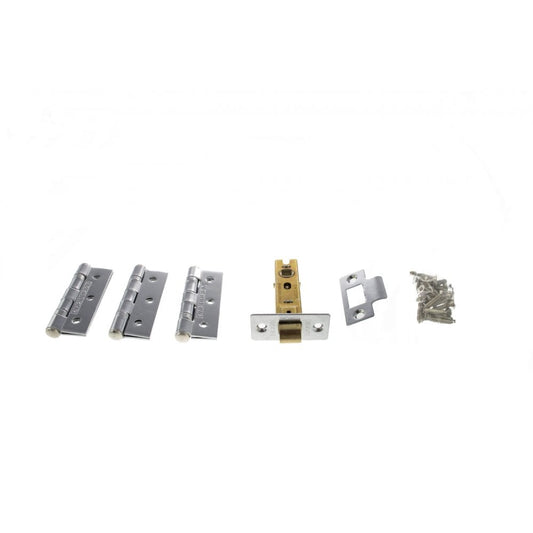 Atlantic UK Hardware Atlantic Black Nickel Latch Pack [CE] 3″ (Latch x1) + 3″x2″ (Hinge x3) ALP332BN
