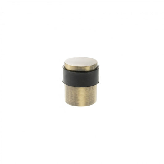 Atlantic UK Hardware Atlantic Cylinder Premium Solid Brass Floor Mounted Door Stop Antique Brass ADSCPAB