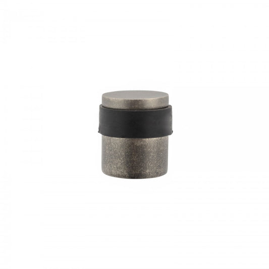 Atlantic UK Hardware Atlantic Cylinder Premium Solid Brass Floor Mounted Door Stop Distressed Silver ADSCPDS