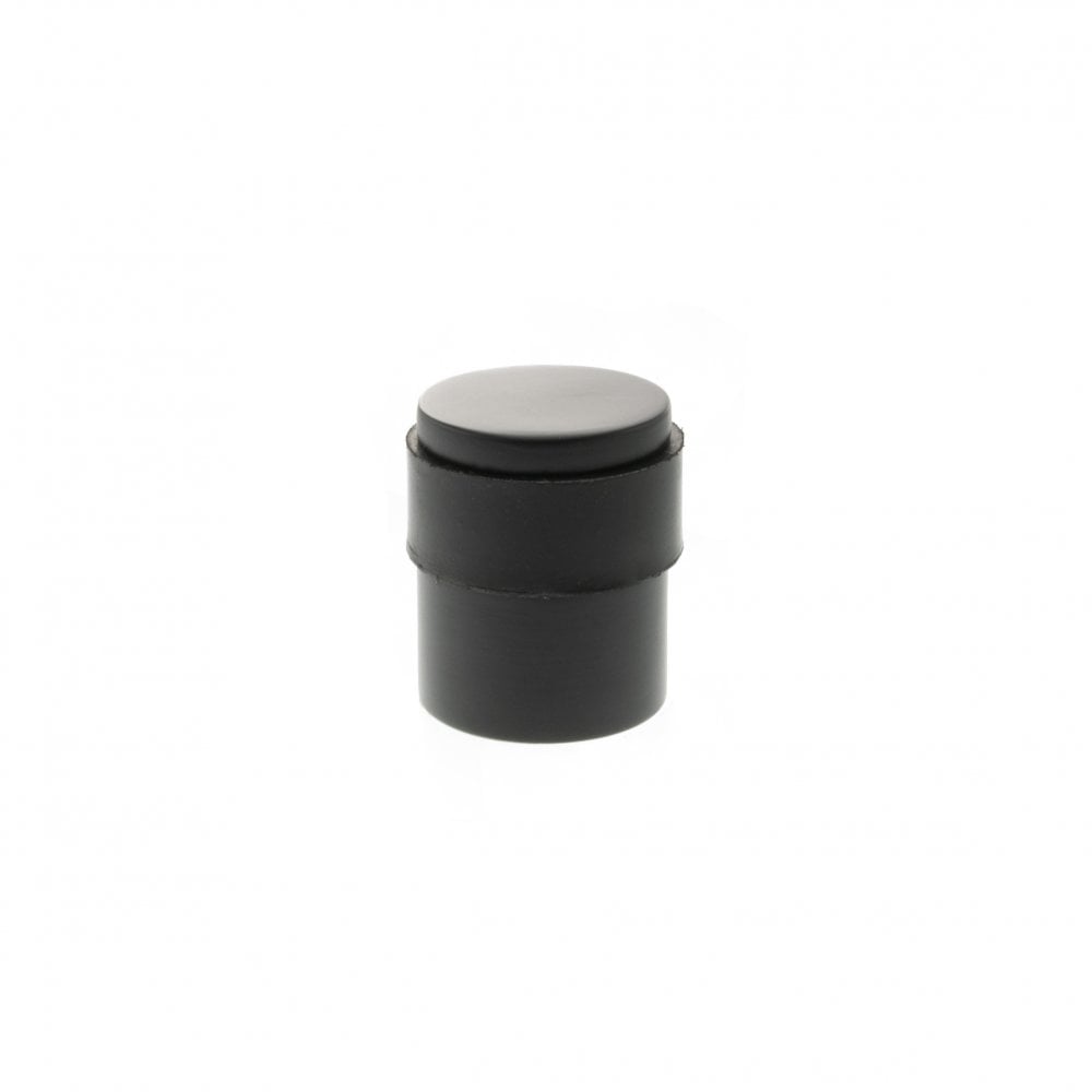 Atlantic UK Hardware Atlantic Cylinder Premium Solid Brass Floor Mounted Door Stop Matt Black ADSCPMB