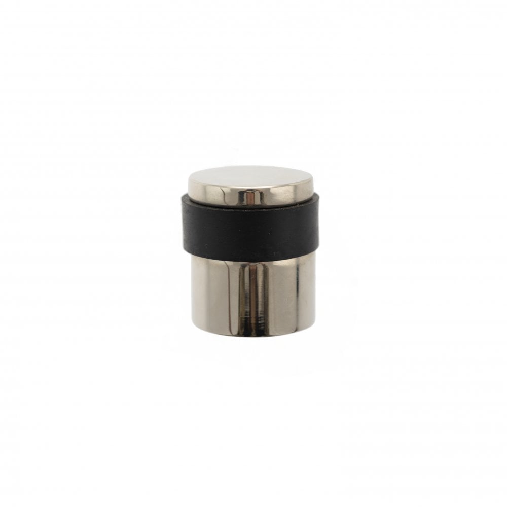 Atlantic UK Hardware Atlantic Cylinder Premium Solid Brass Floor Mounted Door Stop Polished Nickel ADSCPPN