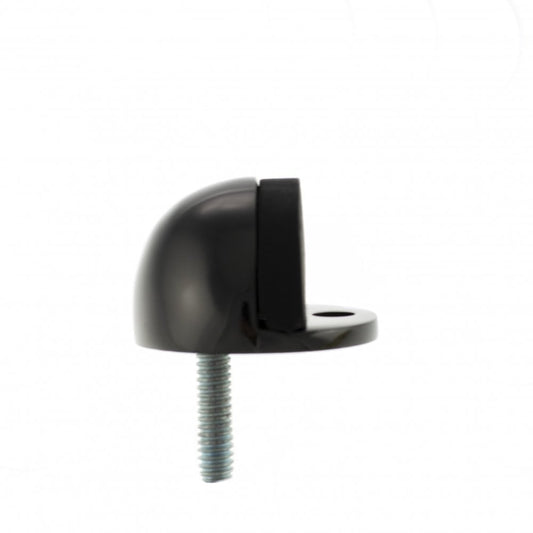 Atlantic UK Hardware Atlantic Half-Moon Premium Solid Brass Floor Mounted Door Stop Black Nickel ADSHMPBN