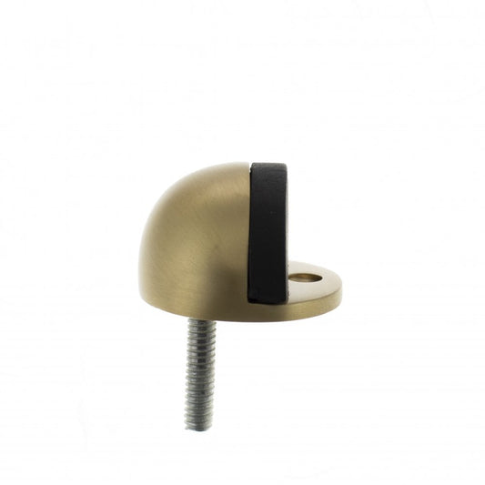 Atlantic UK Hardware Atlantic Half-Moon Premium Solid Brass Floor Mounted Door Stop Satin Brass ADSHMPSB