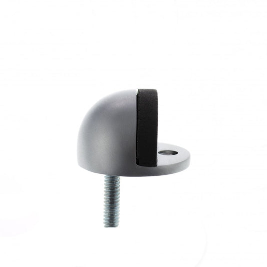 Atlantic UK Hardware Atlantic Half-Moon Premium Solid Brass Floor Mounted Door Stop Satin Chrome ADSHMPSC