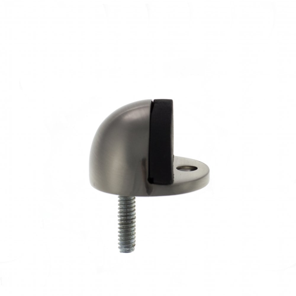 Atlantic UK Hardware Atlantic Half-Moon Premium Solid Brass Floor Mounted Door Stop Satin Nickel ADSHMPSN
