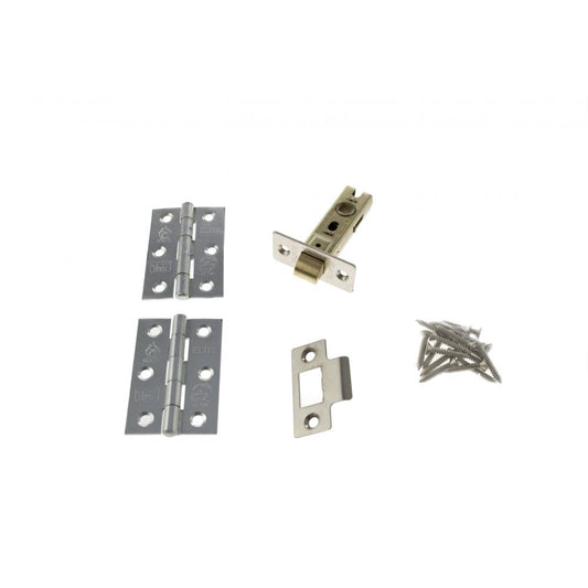 Atlantic UK Hardware Atlantic Polished Chrome Latch Pack [CE] 2.5″ (Latch x1) + 3″x2″ (Hinge x3) ALP2532PC