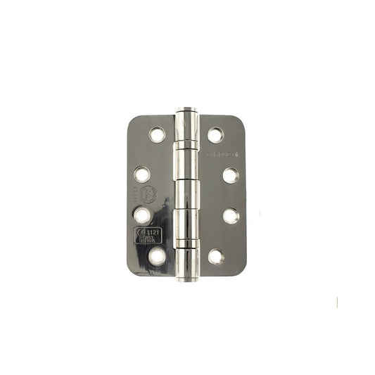 Atlantic UK Hardware Atlantic Radius Corner Ball Bearing Hinges 4"x3"x3mm Polished Stainless Steel AHR1433PSS Pair