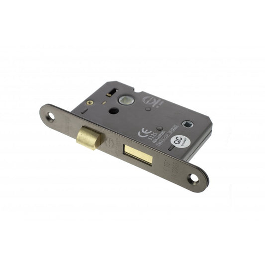Atlantic UK Hardware Atlantic Radius Corner Bathroom Lock 2.5" (63mm) Urban Bronze ALKRCBATH25UB